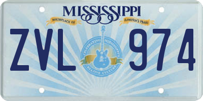 MS license plate ZVL974