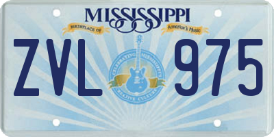 MS license plate ZVL975