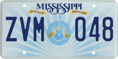 MS license plate ZVM048