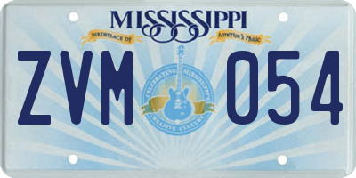 MS license plate ZVM054