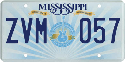 MS license plate ZVM057