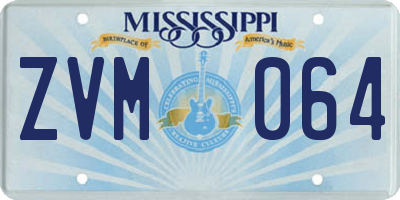 MS license plate ZVM064