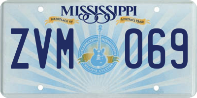 MS license plate ZVM069