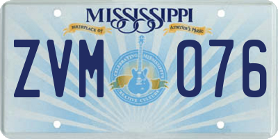 MS license plate ZVM076