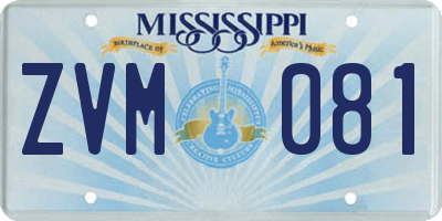 MS license plate ZVM081