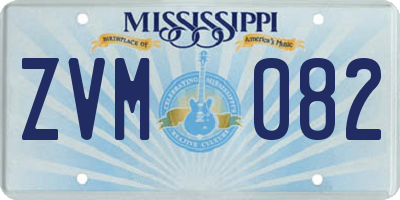 MS license plate ZVM082