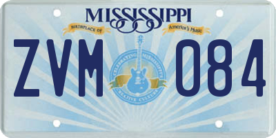 MS license plate ZVM084