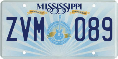 MS license plate ZVM089