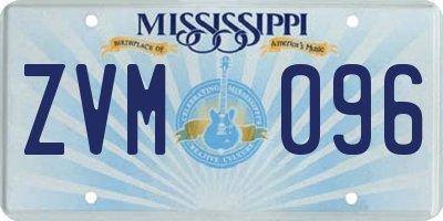 MS license plate ZVM096