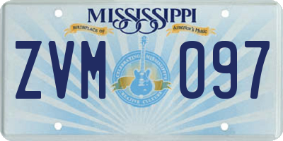 MS license plate ZVM097