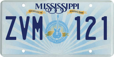 MS license plate ZVM121