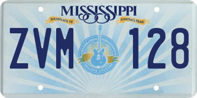 MS license plate ZVM128