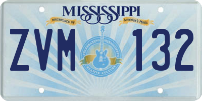 MS license plate ZVM132