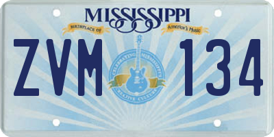 MS license plate ZVM134