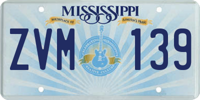 MS license plate ZVM139