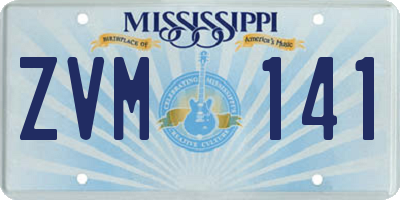 MS license plate ZVM141