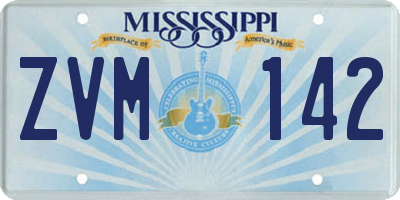 MS license plate ZVM142