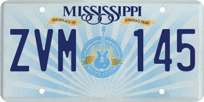 MS license plate ZVM145