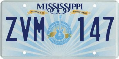 MS license plate ZVM147