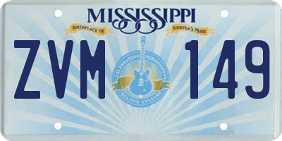 MS license plate ZVM149