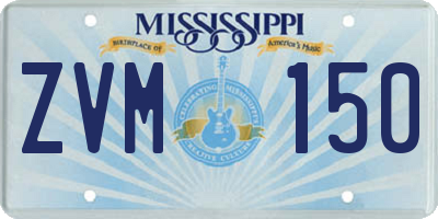 MS license plate ZVM150