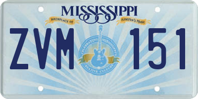 MS license plate ZVM151