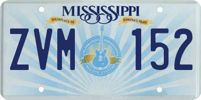 MS license plate ZVM152