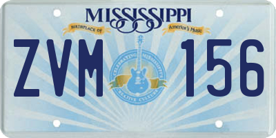 MS license plate ZVM156
