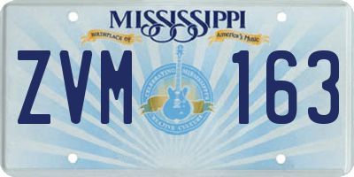MS license plate ZVM163