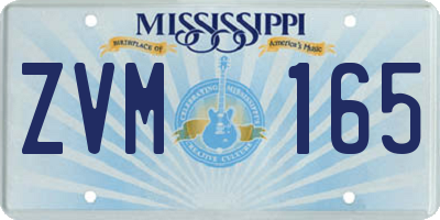MS license plate ZVM165