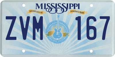 MS license plate ZVM167
