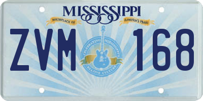 MS license plate ZVM168