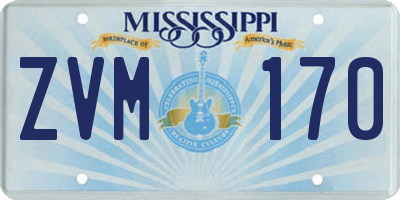 MS license plate ZVM170