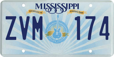 MS license plate ZVM174