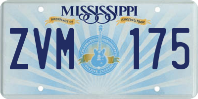 MS license plate ZVM175
