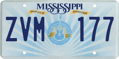 MS license plate ZVM177