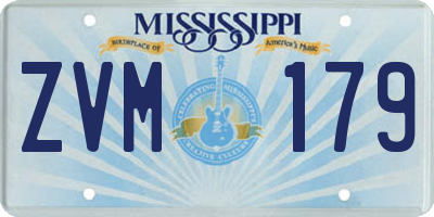 MS license plate ZVM179