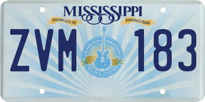 MS license plate ZVM183