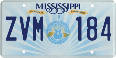 MS license plate ZVM184