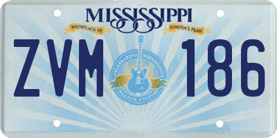 MS license plate ZVM186