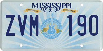 MS license plate ZVM190