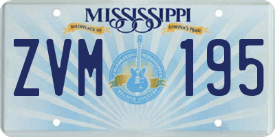 MS license plate ZVM195