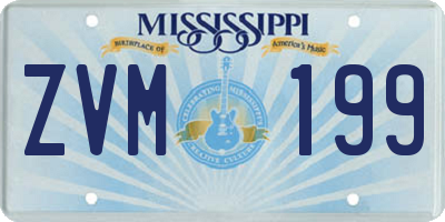MS license plate ZVM199