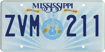 MS license plate ZVM211
