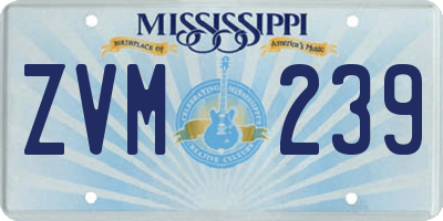 MS license plate ZVM239