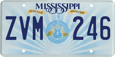 MS license plate ZVM246
