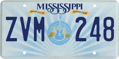 MS license plate ZVM248
