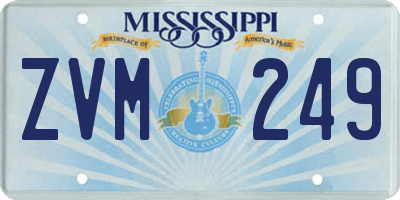 MS license plate ZVM249