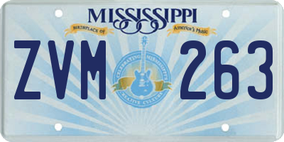 MS license plate ZVM263