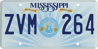 MS license plate ZVM264